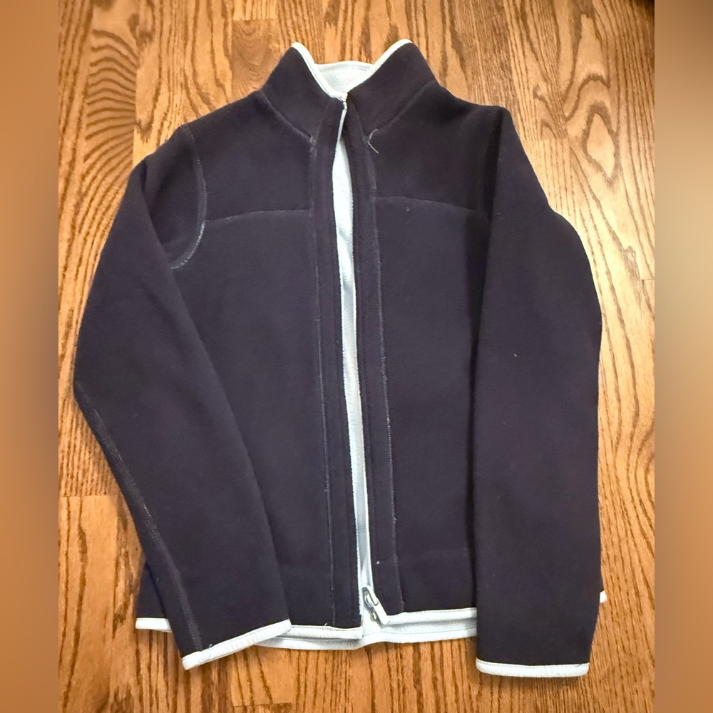 Youth fleece reversible Jacket (Navy / light blue) - Picture 1 of 4